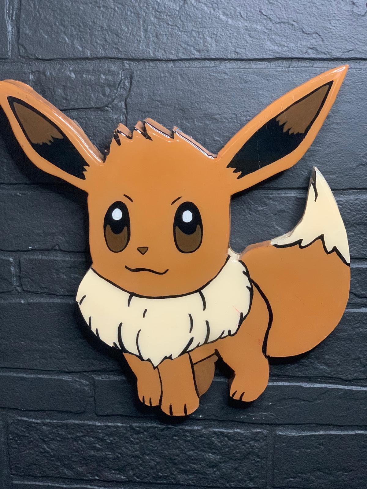 Eevee Pokémon Wood Crafted Character